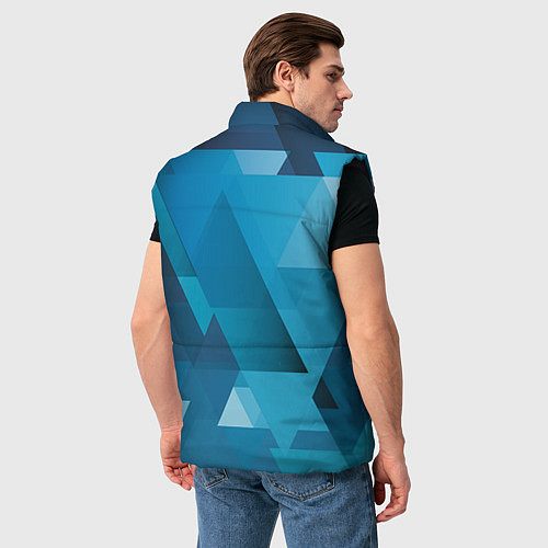 Мужской жилет Горы и сноубордист / 3D-Черный – фото 4
