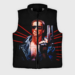 Мужской жилет Терминатор с пистолетом, цвет: 3D-светло-серый