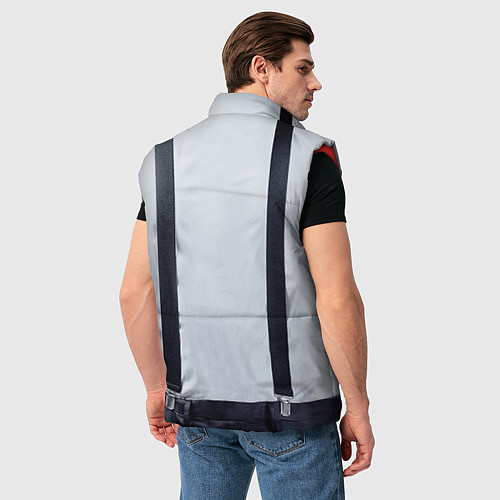 Мужской жилет Рубашка с подтяжками / 3D-Красный – фото 4