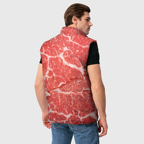 Мужской жилет Кусок мяса / 3D-Черный – фото 4