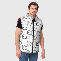 Мужской жилет Undertale Annoying dog white, цвет: 3D-красный — фото 2