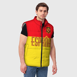 Мужской жилет Сборная Испании: Евро 2016, цвет: 3D-светло-серый — фото 2