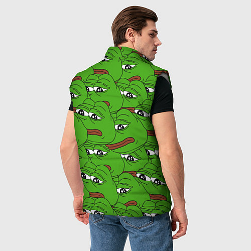 Мужской жилет Sad frogs / 3D-Светло-серый – фото 4