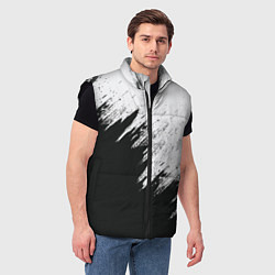 Мужской жилет Черно-белый разрыв, цвет: 3D-черный — фото 2