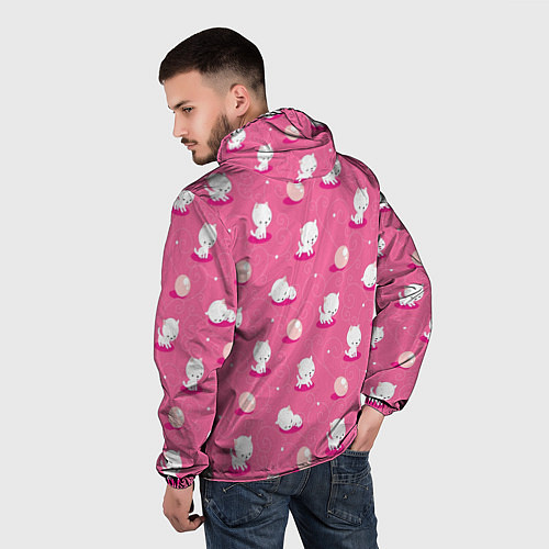 Мужская ветровка Милые котики / 3D-Черный – фото 4