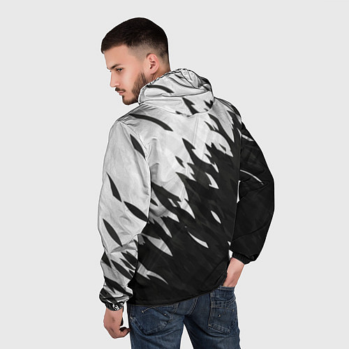 Мужская ветровка Black & white / 3D-Белый – фото 4