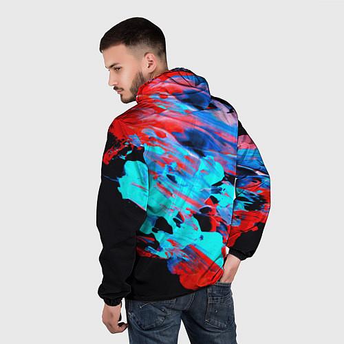 Мужская ветровка Краски лета / 3D-Белый – фото 4
