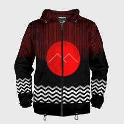 Ветровка с капюшоном мужская Twin Peaks Sun, цвет: 3D-черный