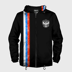 Ветровка с капюшоном мужская Russia - Black collection 2023, цвет: 3D-черный