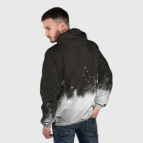 Мужская ветровка Ночная полянка / 3D-Белый – фото 4