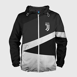 Ветровка с капюшоном мужская FC Juventus: Sport Geometry, цвет: 3D-белый