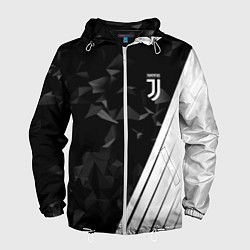 Ветровка с капюшоном мужская FC Juventus: Abstract, цвет: 3D-белый