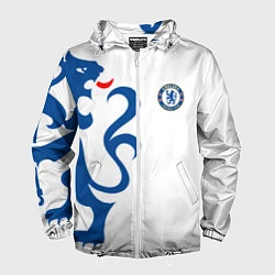 Ветровка с капюшоном мужская FC Chelsea: White Lion, цвет: 3D-белый