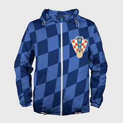 Ветровка с капюшоном мужская Сборная Хорватии, цвет: 3D-белый