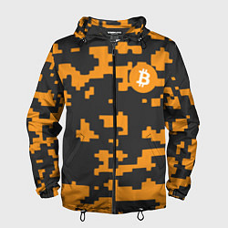 Мужская ветровка Bitcoin: Orange Camo