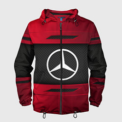 Ветровка с капюшоном мужская Mercedes Benz Sport, цвет: 3D-черный