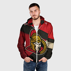 Ветровка с капюшоном мужская HC Ottawa Senators: Old Style, цвет: 3D-белый — фото 2