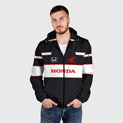 Ветровка с капюшоном мужская Honda Sport, цвет: 3D-черный — фото 2