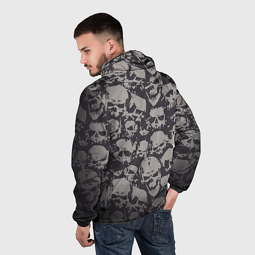 Мужская ветровка Демонические черепа / 3D-Белый – фото 4