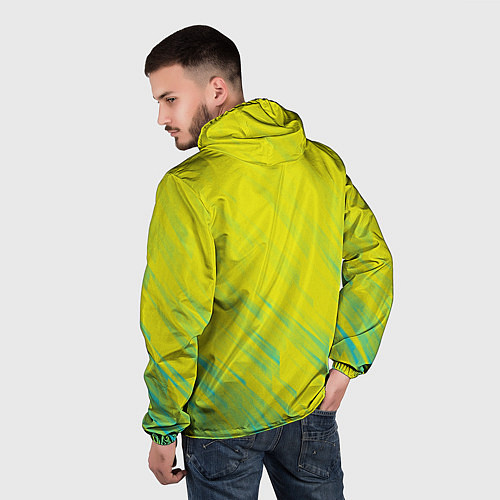 Мужская ветровка Cyberpunk 2077: Yellow / 3D-Белый – фото 4