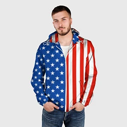 Ветровка с капюшоном мужская American Patriot, цвет: 3D-белый — фото 2