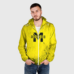 Ветровка с капюшоном мужская Metro Exodus: Yellow Grunge, цвет: 3D-белый — фото 2