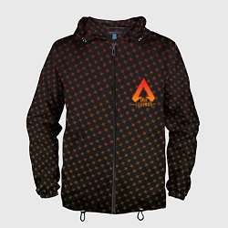 Ветровка с капюшоном мужская Apex Legends: Orange Dotted, цвет: 3D-черный