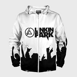 Ветровка с капюшоном мужская LINKIN PARK, цвет: 3D-белый