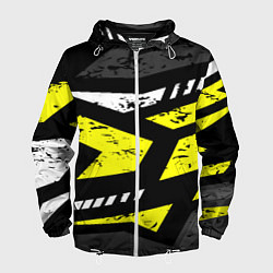 Мужская ветровка Black yellow abstract sport style