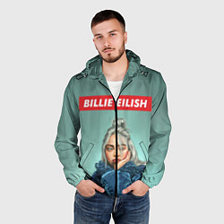 Ветровка с капюшоном мужская Billie Eilish, цвет: 3D-черный — фото 2