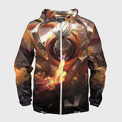 Ветровка с капюшоном мужская League Of Legends Джакс, цвет: 3D-белый