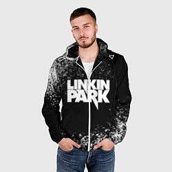 Ветровка с капюшоном мужская Linkin Park, цвет: 3D-белый — фото 2