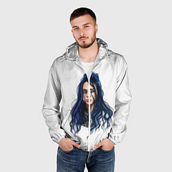 Ветровка с капюшоном мужская BILLIE EILISH, цвет: 3D-белый — фото 2