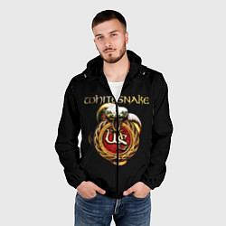 Ветровка с капюшоном мужская Whitesnake, цвет: 3D-черный — фото 2