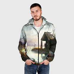 Ветровка с капюшоном мужская STALKER, цвет: 3D-черный — фото 2