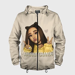 Ветровка с капюшоном мужская Ariana Grande Ариана Гранде, цвет: 3D-черный