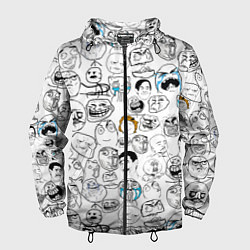 Ветровка с капюшоном мужская МЕМЫ, цвет: 3D-черный