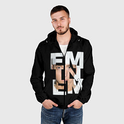 Ветровка с капюшоном мужская Eminem, цвет: 3D-черный — фото 2