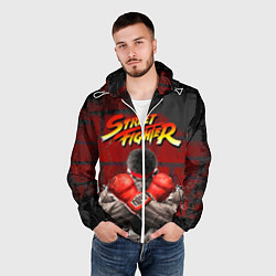 Ветровка с капюшоном мужская Street Fighter, цвет: 3D-белый — фото 2