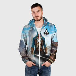 Ветровка с капюшоном мужская Assasin's creed, цвет: 3D-белый — фото 2