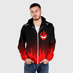 Ветровка с капюшоном мужская GURREN LAGANN, цвет: 3D-белый — фото 2