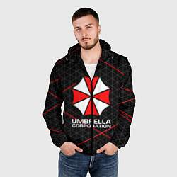 Ветровка с капюшоном мужская UMBRELLA CORP, цвет: 3D-черный — фото 2