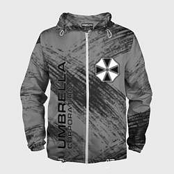 Ветровка с капюшоном мужская Umbrella Corporation, цвет: 3D-белый