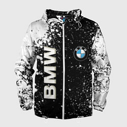 Ветровка с капюшоном мужская BMW, цвет: 3D-белый
