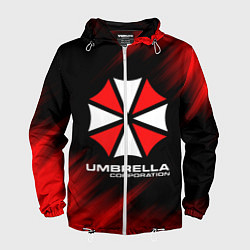 Ветровка с капюшоном мужская Umbrella Corporation, цвет: 3D-белый