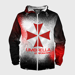 Ветровка с капюшоном мужская UMBRELLA CORP, цвет: 3D-белый