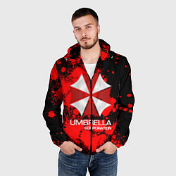 Ветровка с капюшоном мужская UMBRELLA CORP, цвет: 3D-черный — фото 2