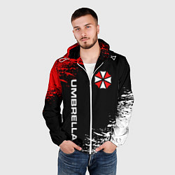 Ветровка с капюшоном мужская UMBRELLA CORPORATION, цвет: 3D-белый — фото 2
