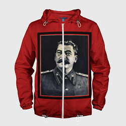 Ветровка с капюшоном мужская Сталин, цвет: 3D-белый
