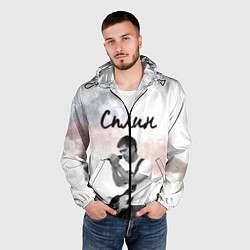 Ветровка с капюшоном мужская Сплин, цвет: 3D-черный — фото 2